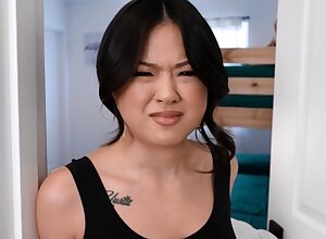 Chinese teen stepsister is so annoying but also very horny