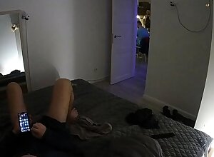 Coed amateur teens group sex in dorm room
