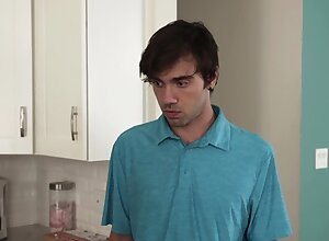 Teen stepsister teases and rides stepbro