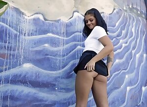 Teen stepsis fucks stepbro at restaurant